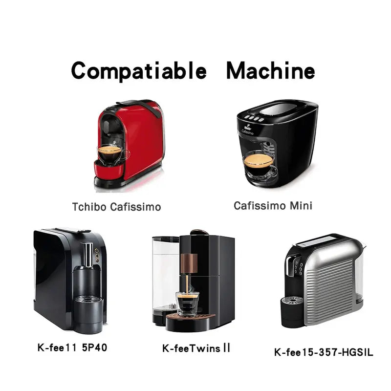 i Cafilas 2-Pcs Sturdy Rustproof BPA-Free Reusable Stainless Steel Coffee Capsules - Compatible with Tchibo Cafissimo, ALDI Expressi Coffee Machines, Reduces Costs, 10+ Years of Lifespan