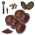 Reusable Coffee Capsule Set, 150ML/ 230ML, Fillable Filter Shell, Coffee Filters, Includes Silicone Lid, Spoon, Brush Accessories, Kitchen Gadgets, Kitchenware
