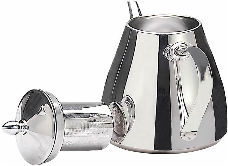 SANQIAHOME 2000ml Teapot with Infuser, Comfortable Handle, Mirror Polished