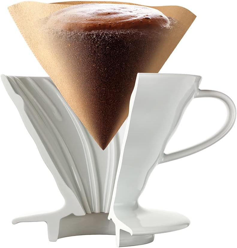 Hario V60 Paper Coffee Filter, Size 02, Natural, 100ct