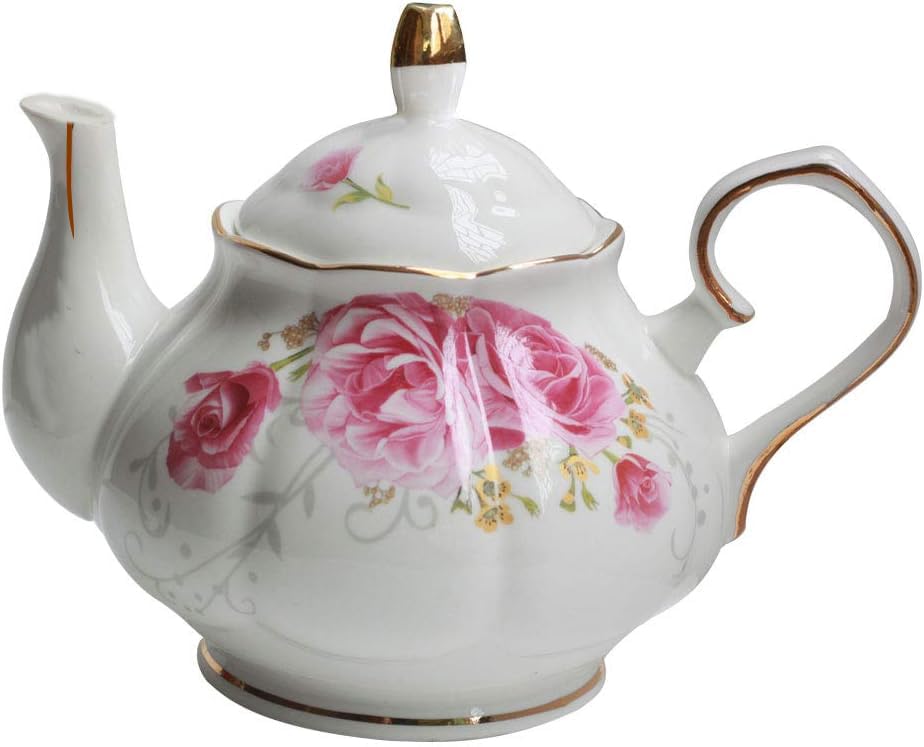 Teapot Handmade Ceramic Flowers (Rose)