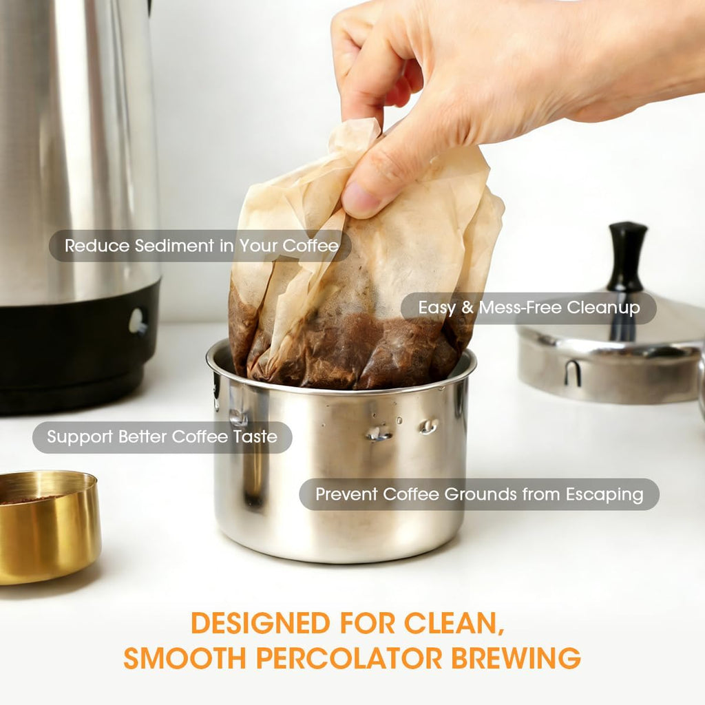 Aieve 160 Count Percolator Coffee Filters, Unbleached Coffee Filter Paper