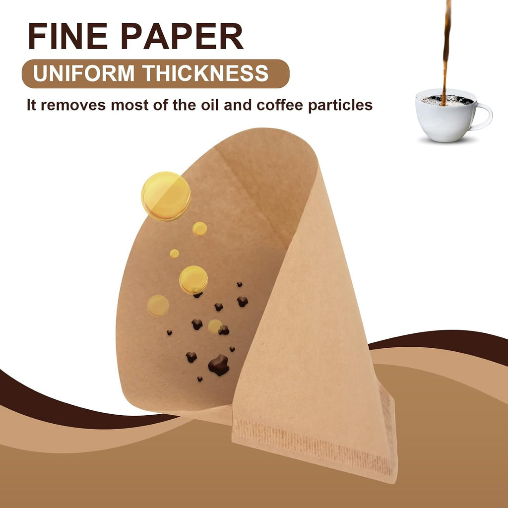 100 Pcs Disposable Coffee Paper Filters for Cuisinart Coffee Maker