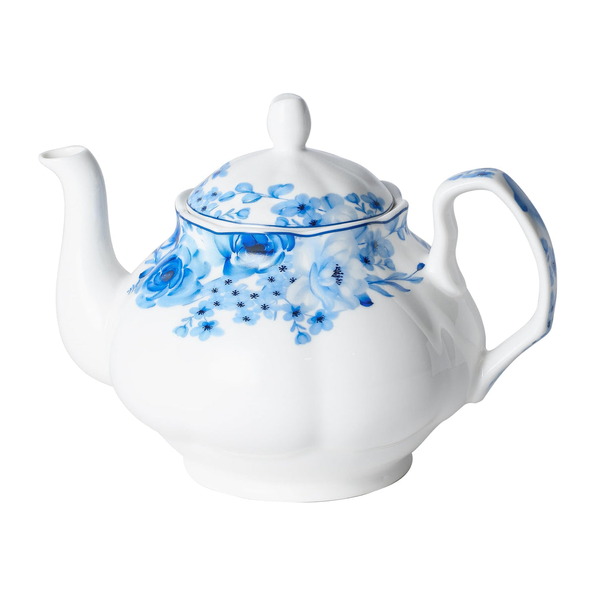 27oz Porcelain Rose Floral Teapot, Classic Tea Gift