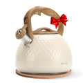 Harriet Whistling Tea Kettle, 2.5QT Food-Grade Steel Teapot, Yellow