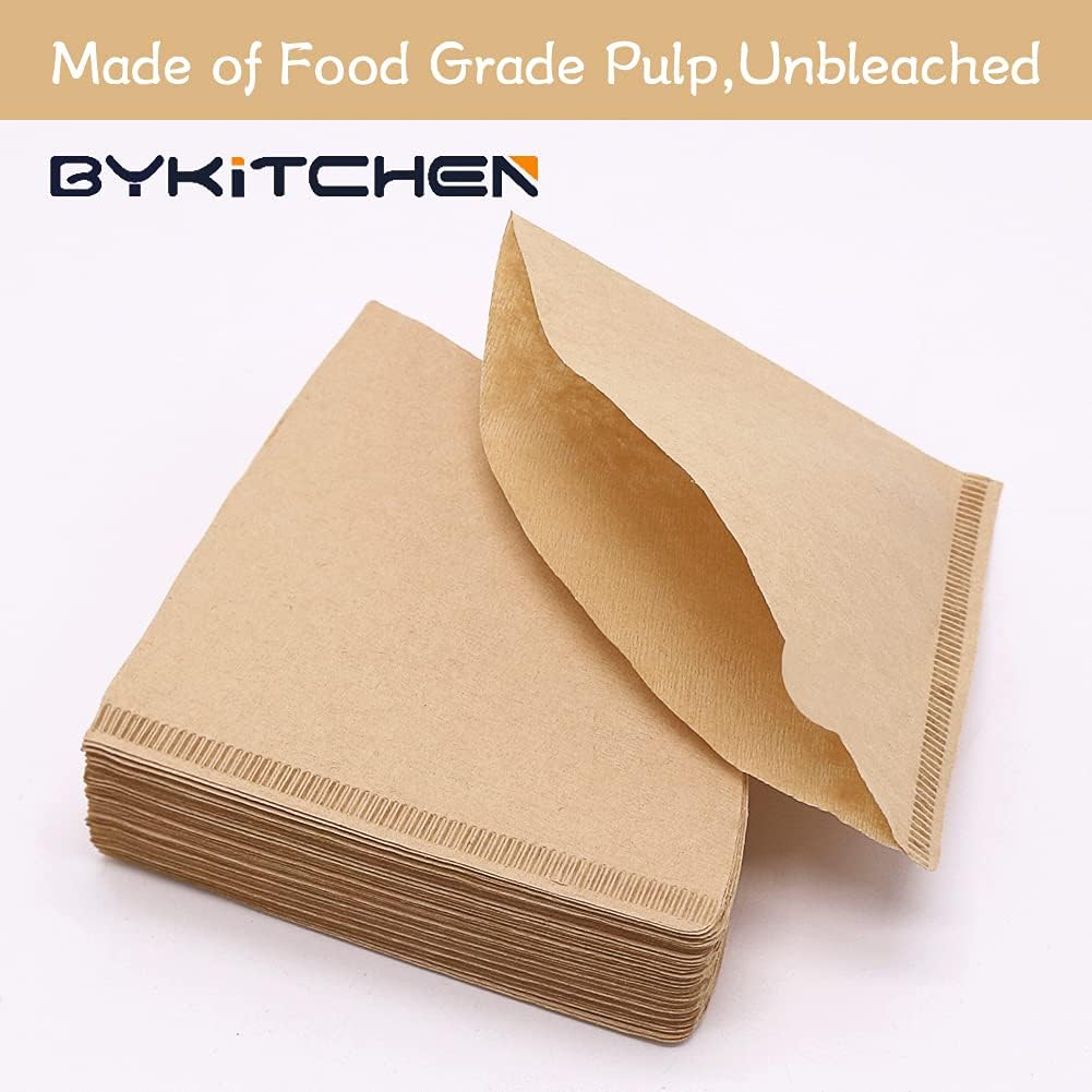 BYKITCHEN #1 Small Coffee Filters for 1-2 Cup Pour Over Dripper, 200PCS
