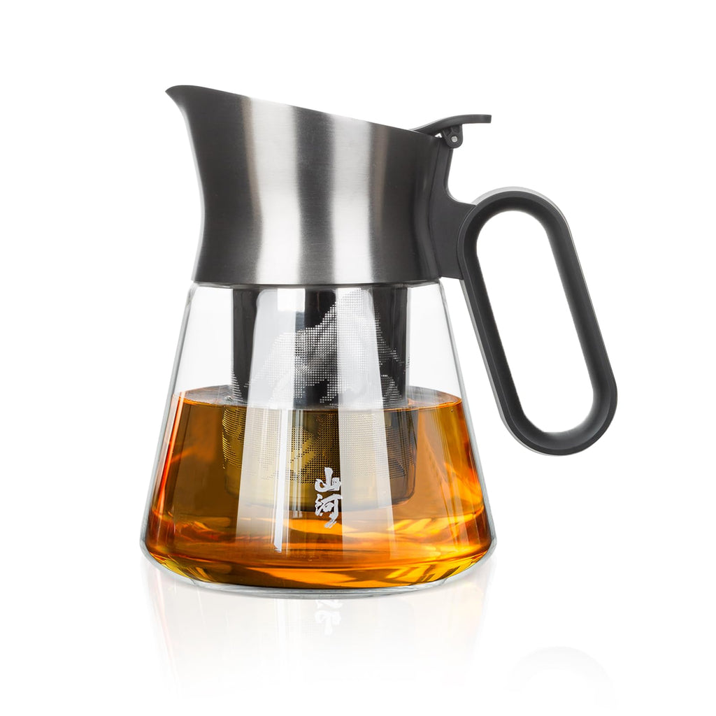 ZENS 23oz Small Glass Teapot with Infuser For Loose Leaf Tea Steeper