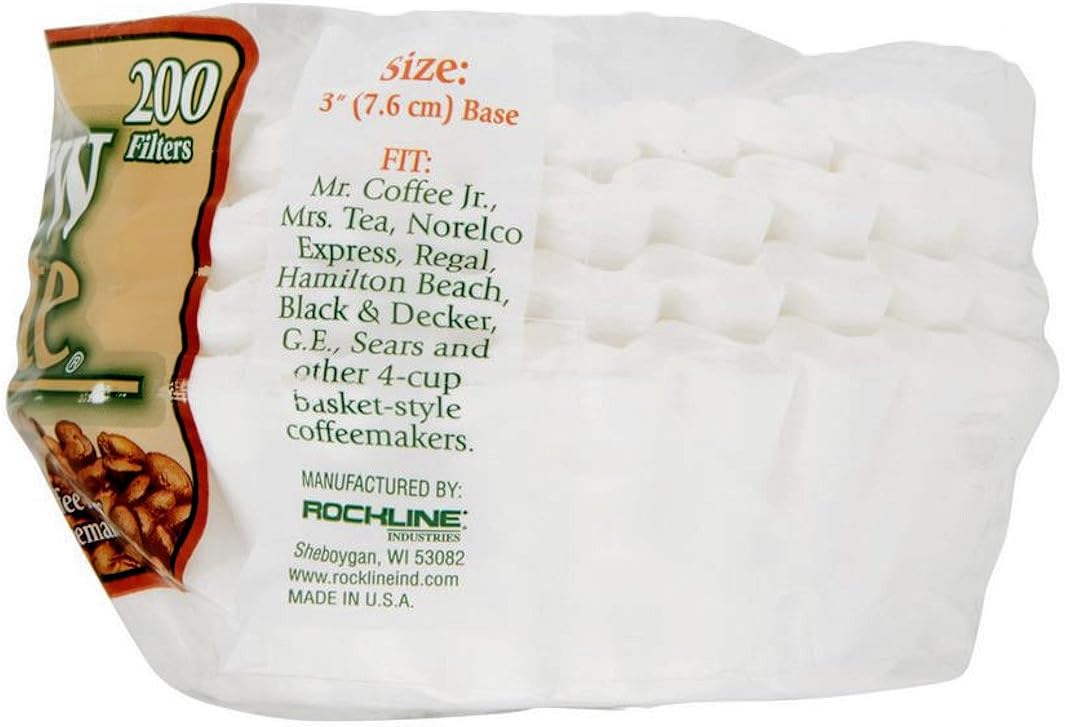 Brew Rite 4 Cup Coffee Basket Disposable Filters - 400 Ct
