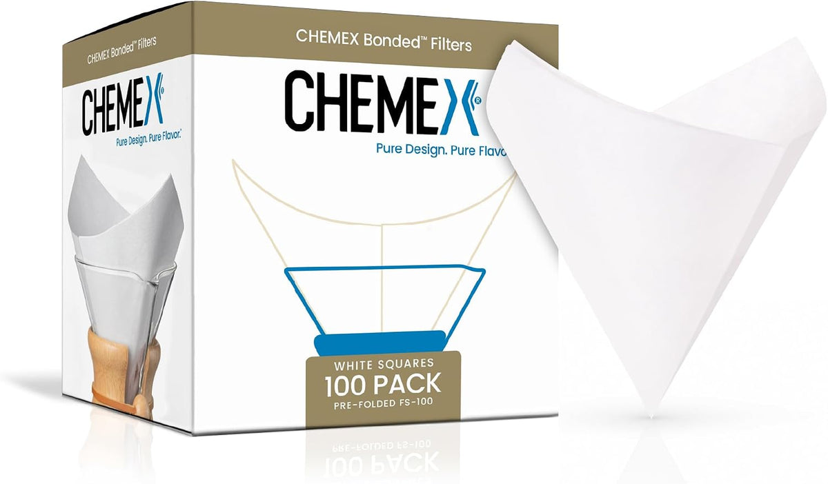 Chemex Bonded Filter - Square - 100 ct - Exclusive Packaging - AFS-100