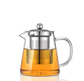 Glass Teapot, Tea Pot with Removable Infusers for Loose Tea, Borosilicate Glass Tea Kettle Tea Maker Stovetop for Party, Camping,Travel (550ML)