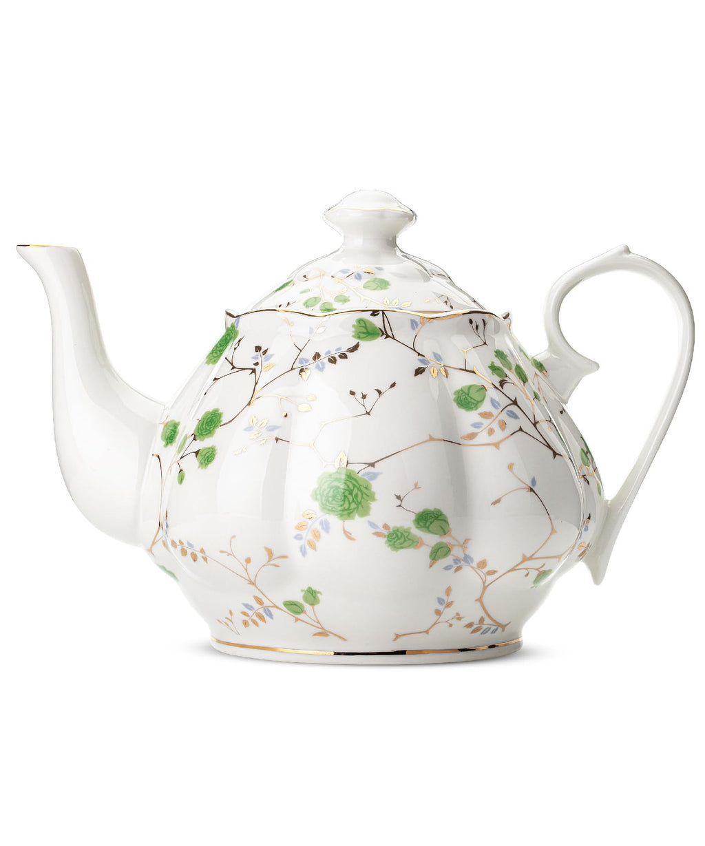 BTaT Floral Teapot, 38 oz Bone China, Perfect for Tea Set & Parties