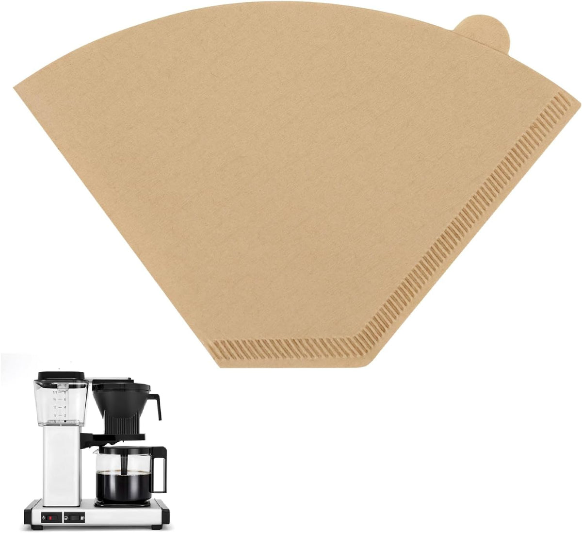 100 Pcs Coffee Filters #4 for Technivorm Moccamaster Coffee Maker 8-10 Cup
