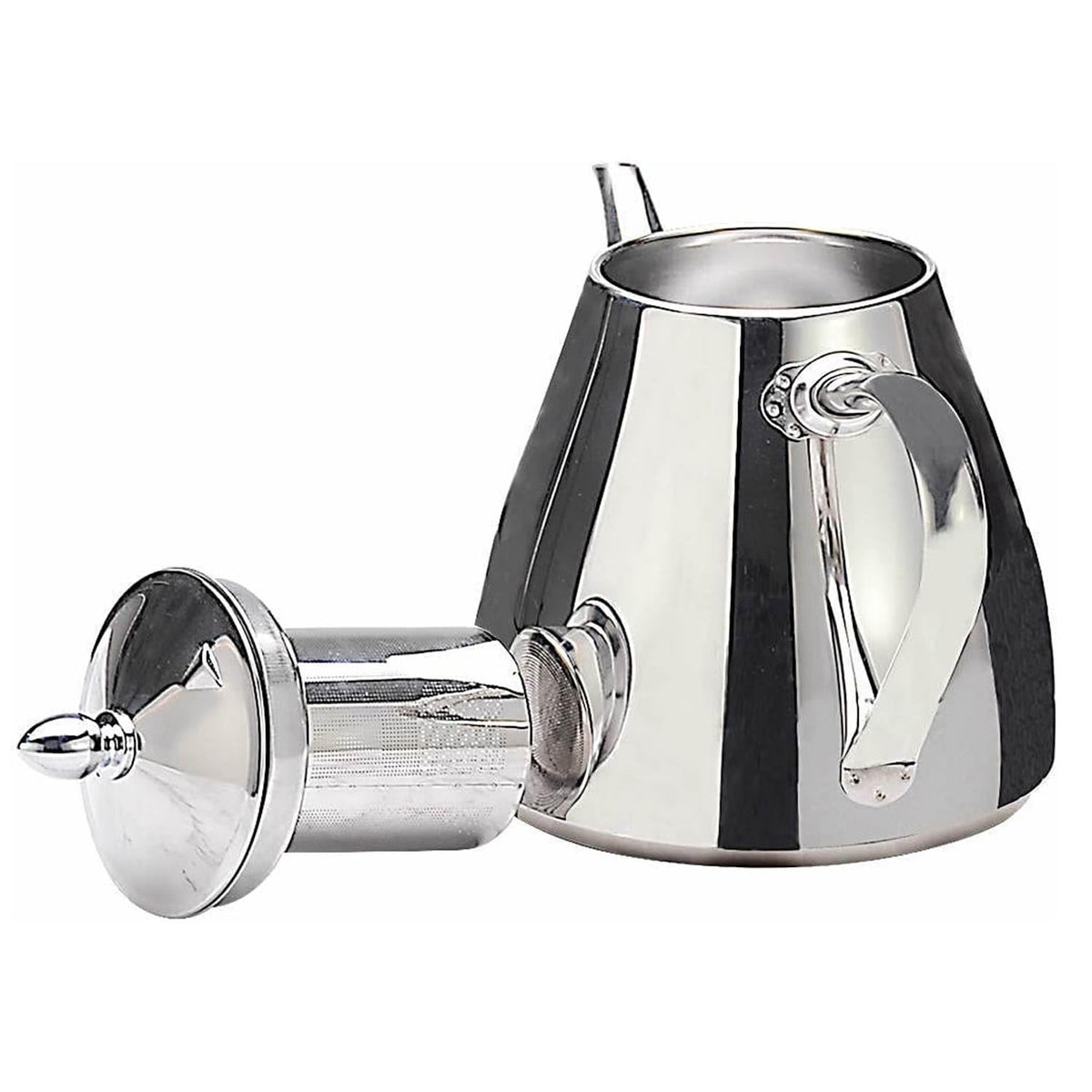 SANQIAHOME 2000ml Teapot with Infuser, Comfortable Handle, Mirror Polished