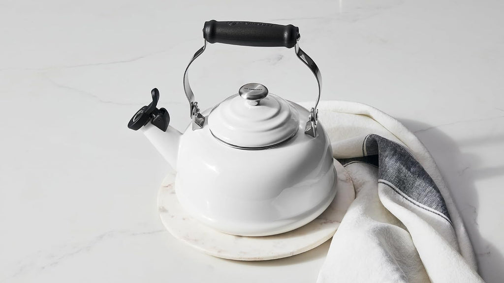 Le Creuset Enamel On Steel Whistling Tea Kettle, 1.7 qt., Marseille