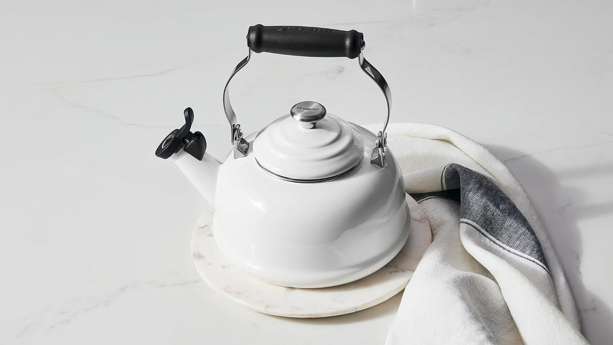 Le Creuset Enamel On Steel Whistling Tea Kettle, 1.7 qt., Marseille
