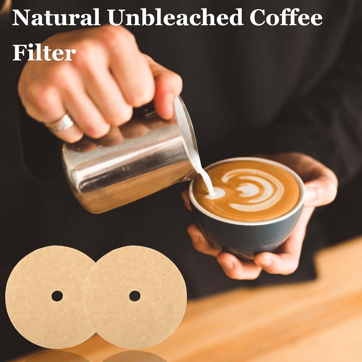 300Pcs Percolator Coffee Filter, 3.75in Unbleached Disposable Coffee Filter