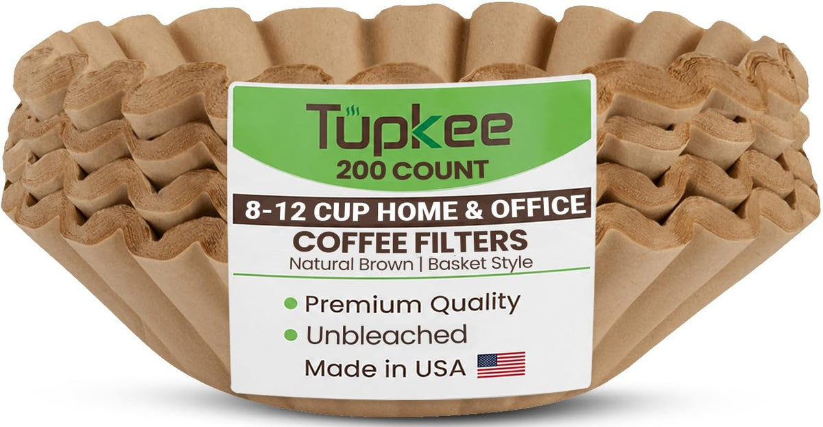 Basket Coffee Filters 8-12 Cup, 600 Count, Unbleached, Made In USA