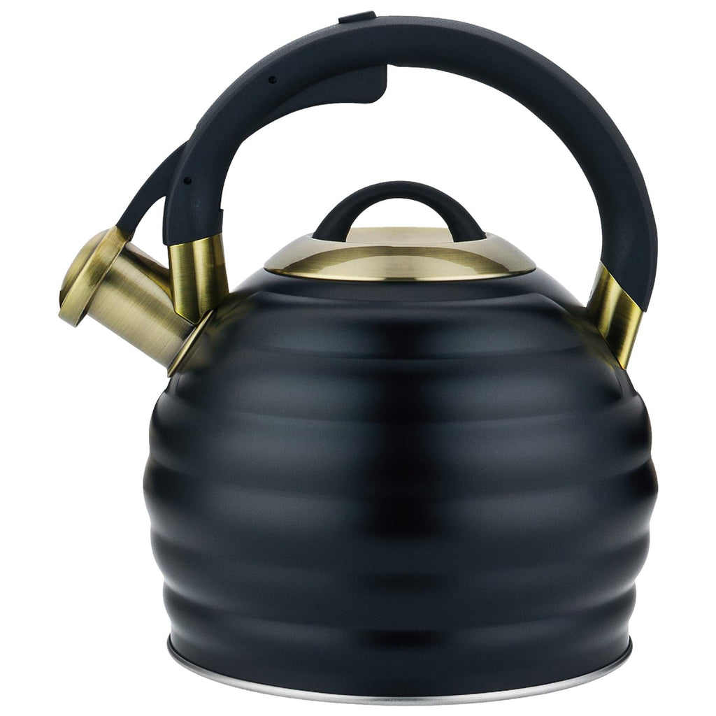 Tea Kettle for Stove Top Whistling Teapot, 3.2Q Tea Pot Stainless Steel Teakettle with Heat Proof Ergonomic Handle
