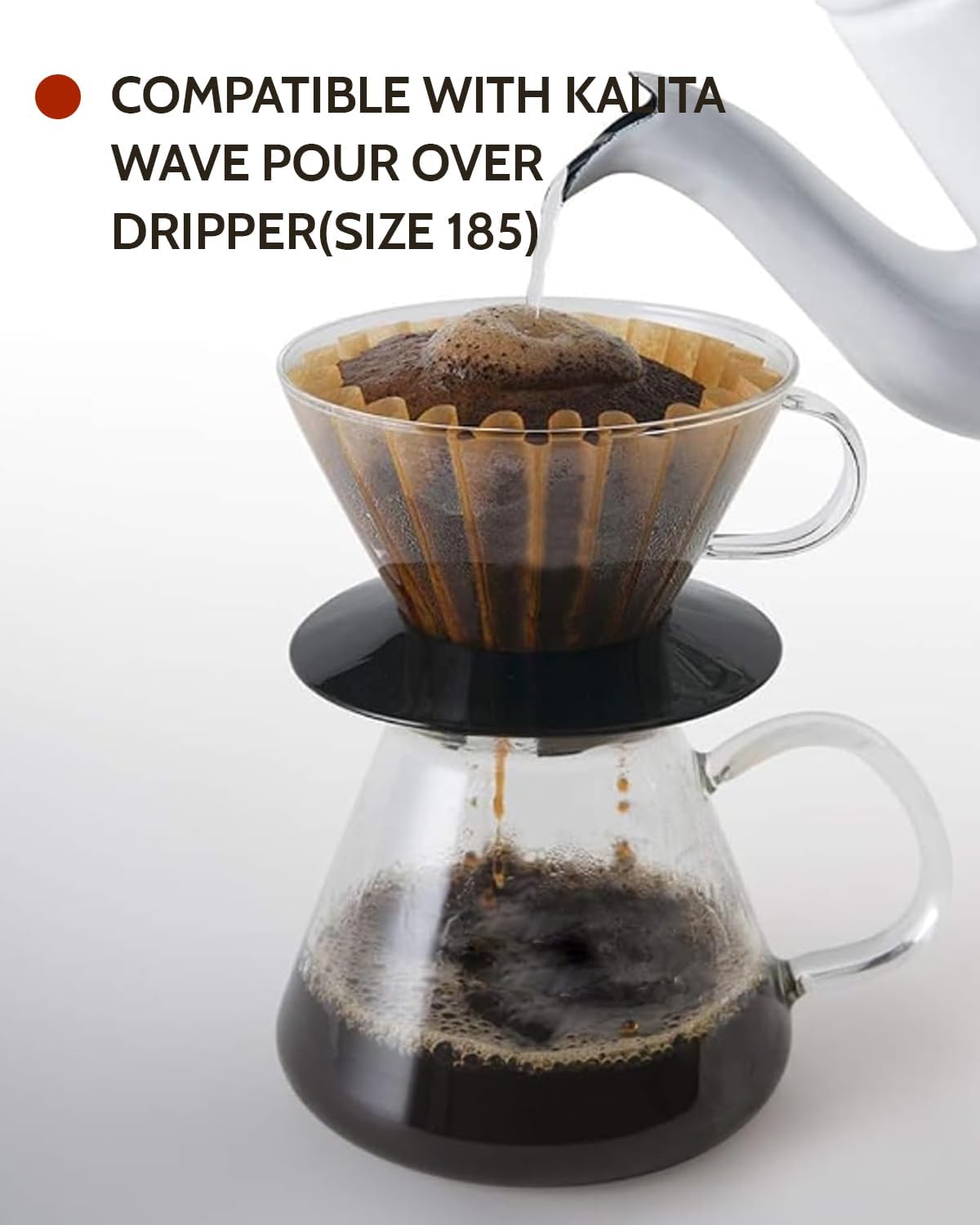 Bake Choice Coffee Filters, for Kalita Wave 185, 2-5 Cups, 100 Count