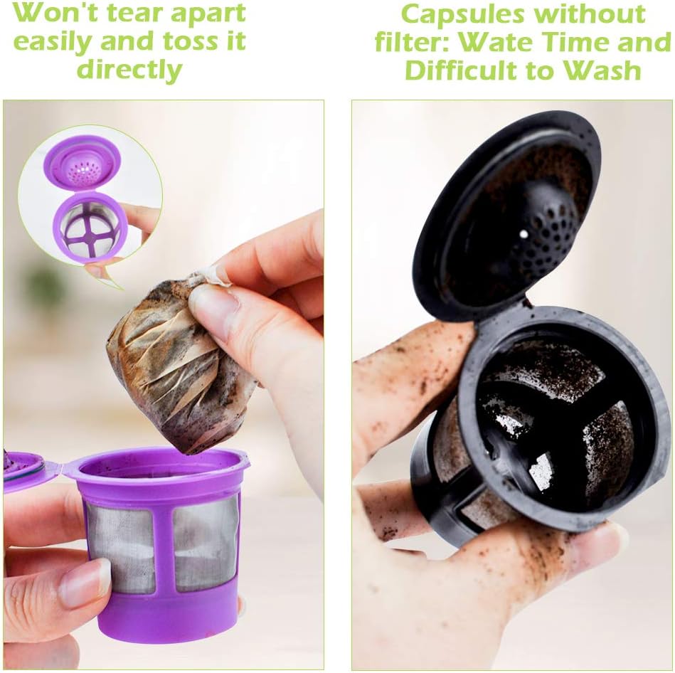CAPMESSO Disposable Coffee Paper Filters for Keurig Reusable K Cup, 300ct