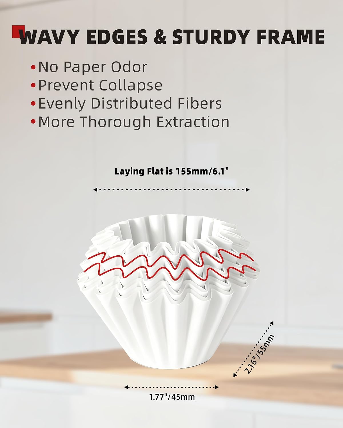 Small Coffee Filters for Ninja Coffee Maker, 200ct, 1-2 Cup