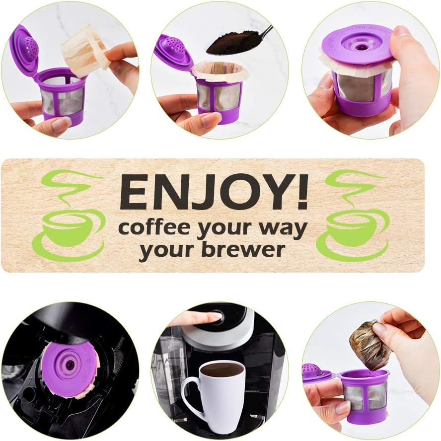 CAPMESSO Disposable Coffee Paper Filters for Keurig Reusable K Cup, 300ct