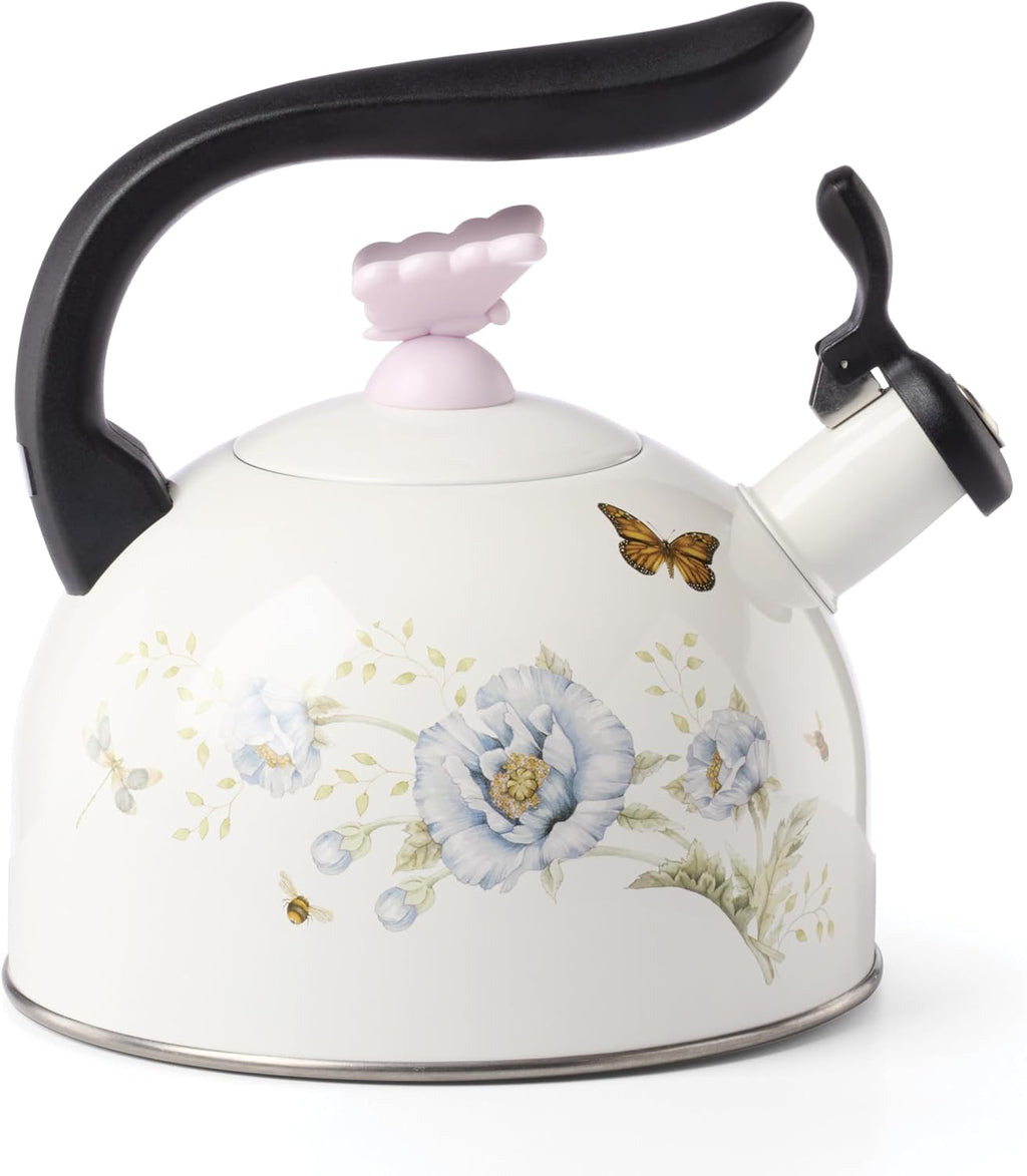 Lenox Butterfly Meadow Enamelware Tea Kettle, 84.5oz