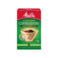 Melitta #2 Unbleached Coffee Filters, Natural Brown Cone Filters, 1-Pack