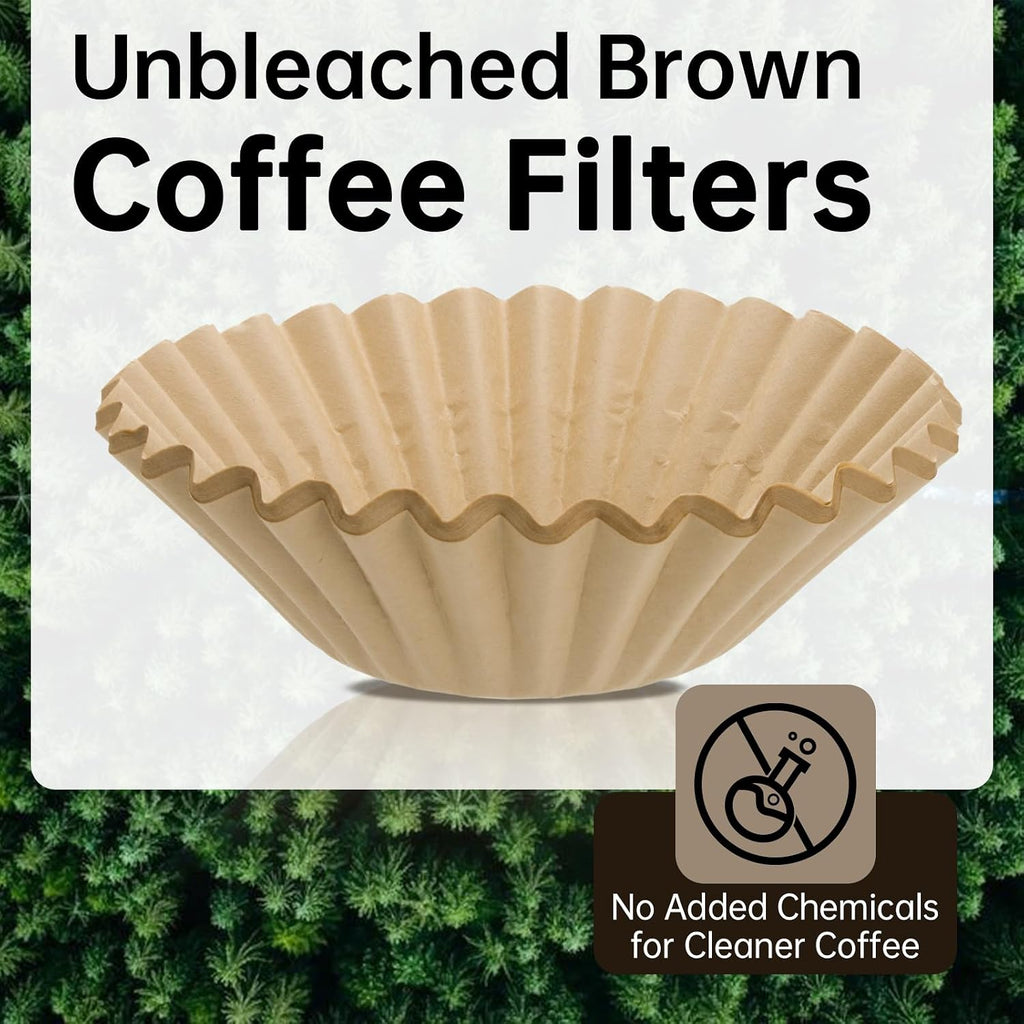 100 PCS Coffee Filters Compatible with Breville, Extra Large Basket Coffee Filters, Unbleached Disposable Paper, Smooth Brew Extraction, Will Not Tear or Clog, Ideal for Home Brewing