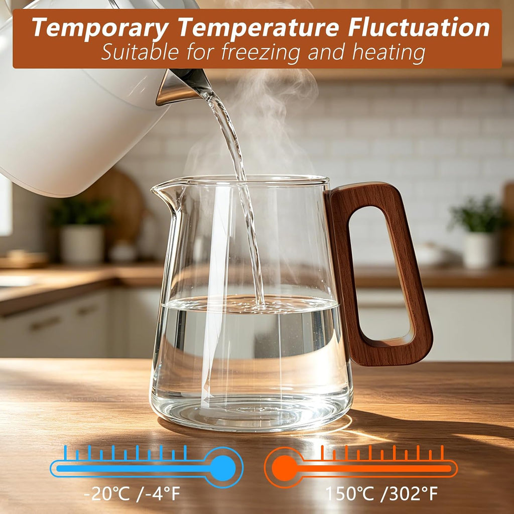 27oz/800ml Glass Teapot with Stainless Steel Removable Infuser
