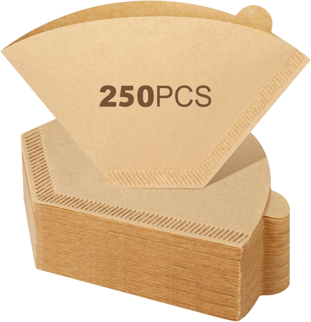 250 Count Coffee Filters #2, Premiun Unbleached Natural No Blowout, 2-4 Cup