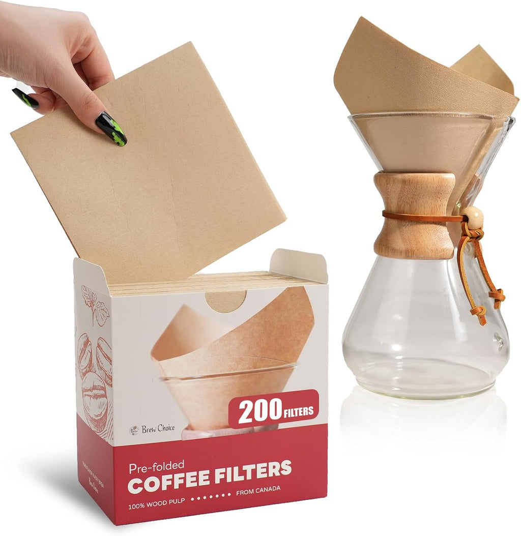 200 ct Coffee Filters, for Pour-Over Coffee Makers, 5-13 Cups