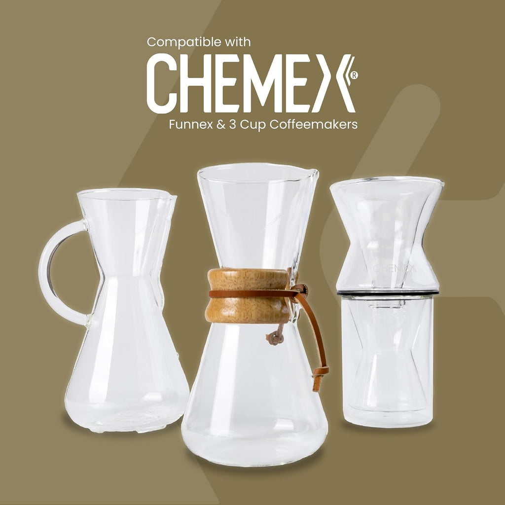 Chemex Bonded Coffee Filters, Half Moon, 100 Count 2 Pack for CM-1 Models