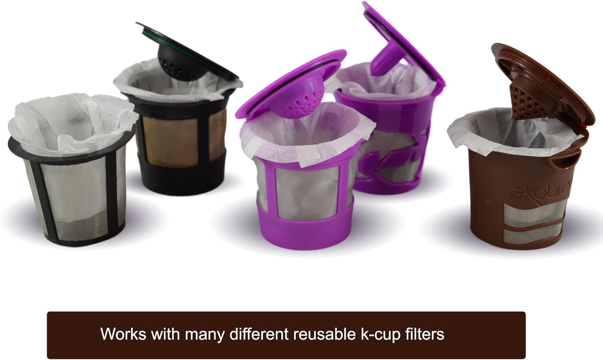 K Cup Paper Filters Disposable for Reusable Coffee Pods, 300 Count