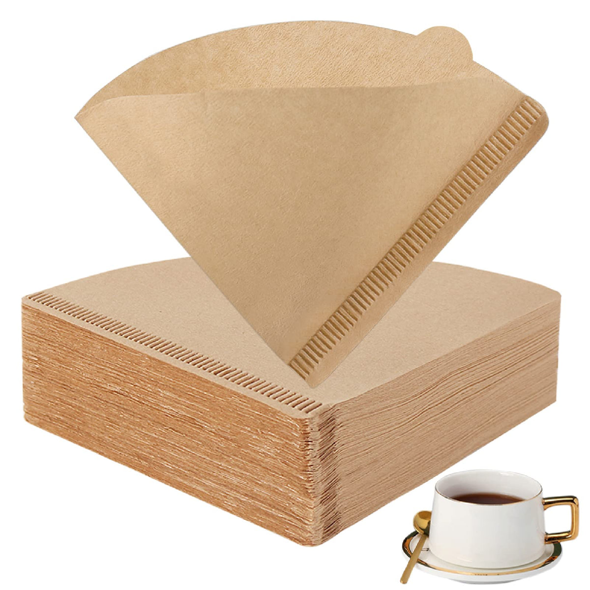 BYKITCHEN #1 Small Coffee Filters for 1-2 Cup Pour Over Dripper, 200PCS