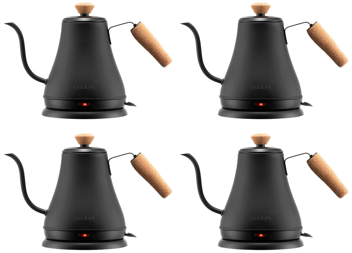Bodum 27oz Bistro Gooseneck Electric Water Kettle, Pour Over Coffee & Tea, Stainless Steel, Matte Black