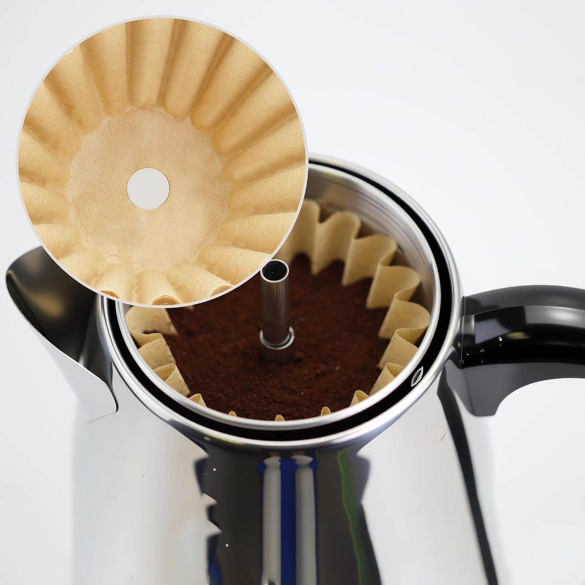 150 Pcs Perforated Coffee Filters for Farberware Coffee Percolator 4 Cup