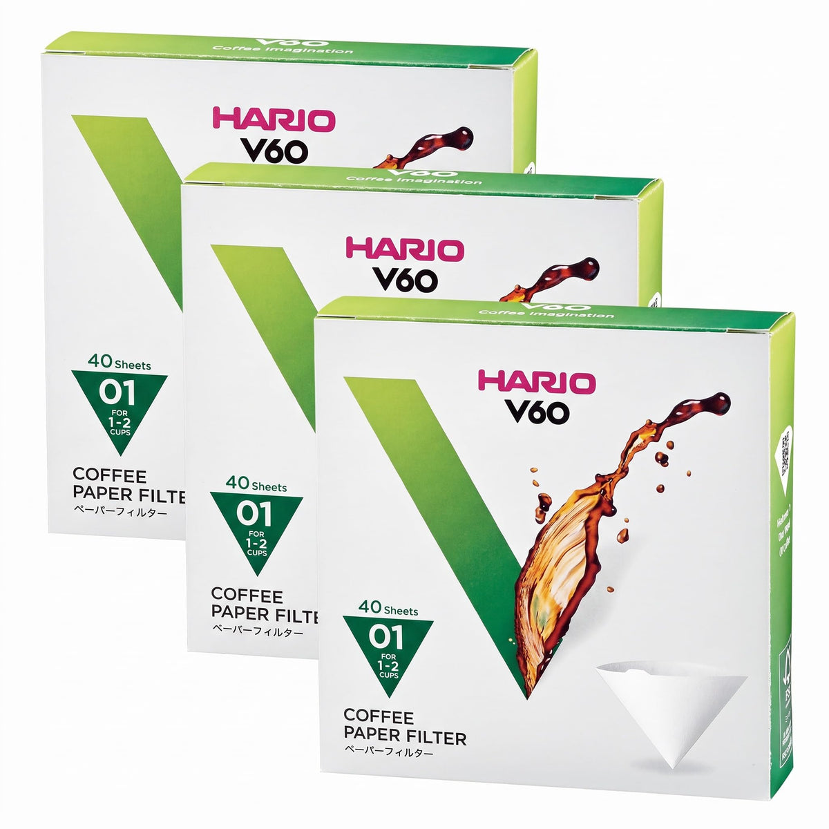 Hario V60 Paper Coffee Filter, Size 02, Natural, 100ct