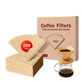 200 Count Coffee Filters #4, Unbleached Cone Coffee Filters 8-12 Cup