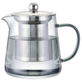 PARACITY Glass Teapot Stovetop 18.6 OZ, Borosilicate Clear Tea Kettle with Removable 18/8 Stainless Steel Infuser, Teapot Blooming and Loose Leaf Tea Maker Tea Brewer for Camping, Travel (550ML)