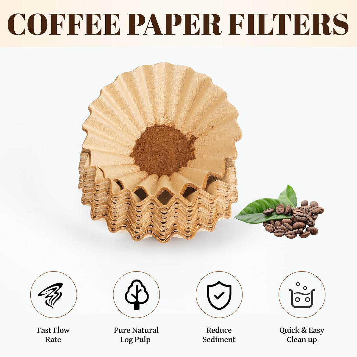 150PCS Disposable Coffee Paper Filter for Ninja PB051 PB041 Coffee Maker