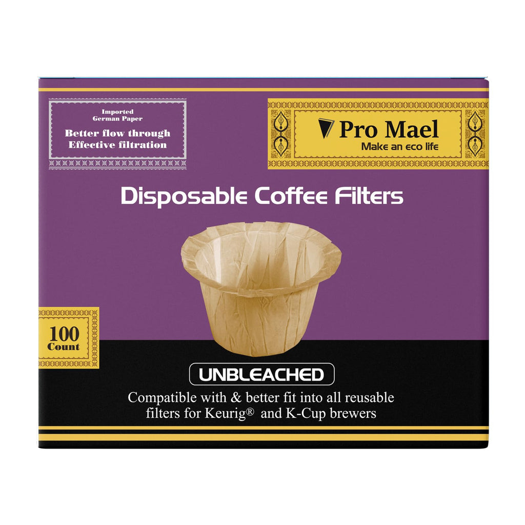 Pro Mael 360 Disposable K Cup Paper Filters for Keurig 1.0&2.0, White