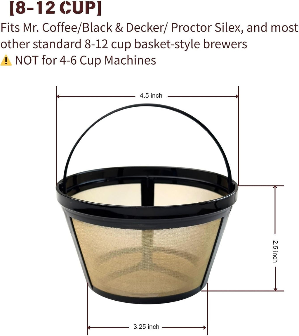 8-12 Cup Reusable Coffee Filter for Mr. Coffee Black+Decker