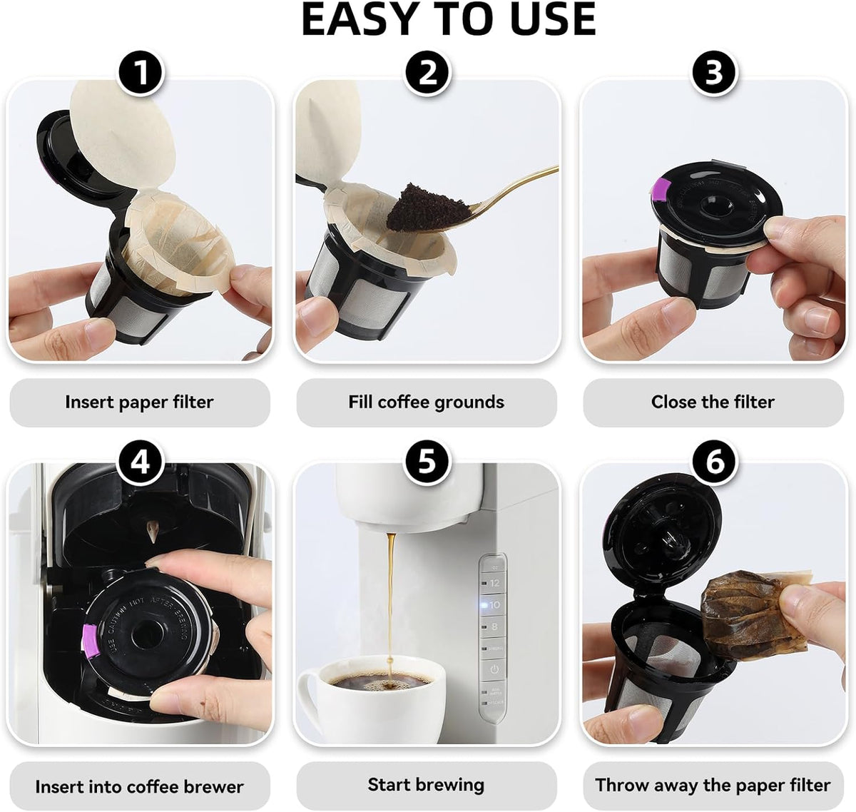 Fanativita 200ct K Cup Coffee Filters with Genius Lid, Unbleached