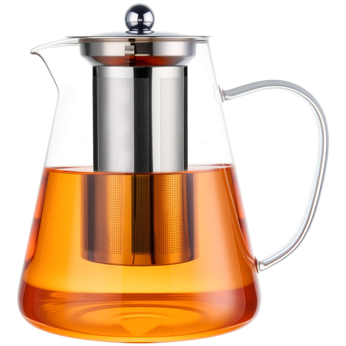Baalaka Glass Teapot with Infuser, Clear Tea Pot for Stove, 22 oz/650 ml
