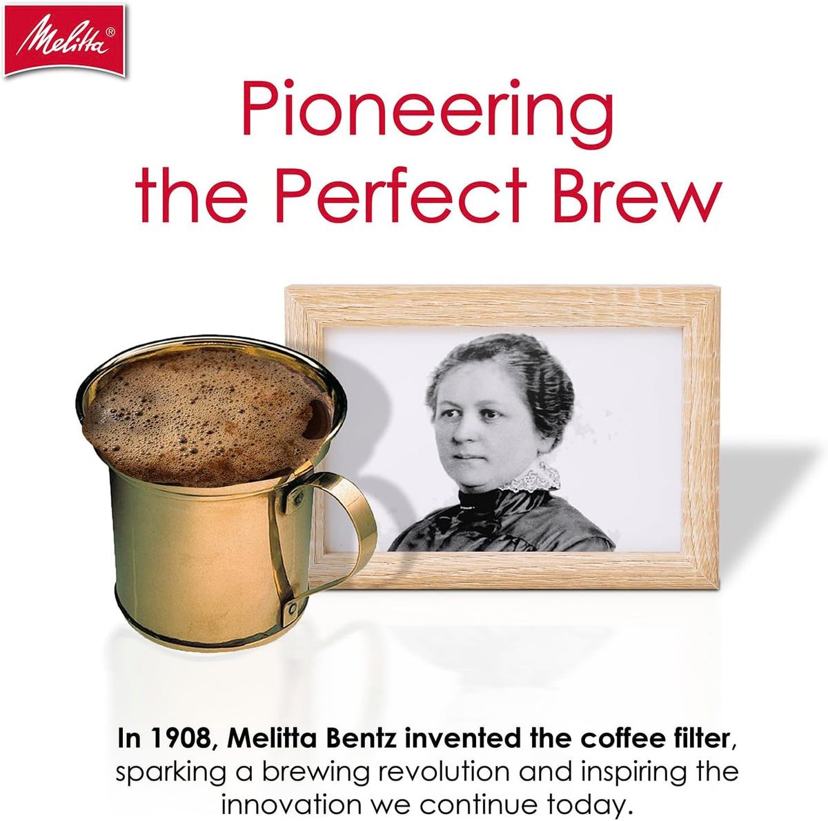 Melitta #2 Unbleached Coffee Filters, Natural Brown Cone Filters, 6-Pack