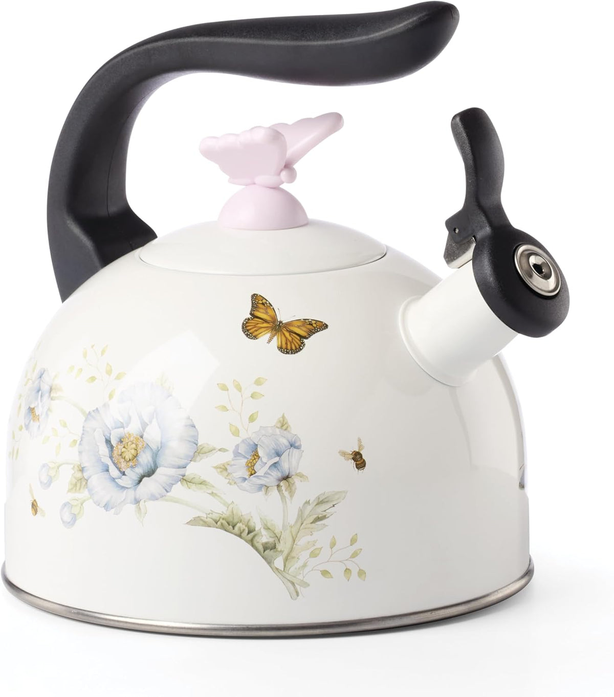 Lenox Butterfly Meadow Enamelware Tea Kettle, 84.5oz