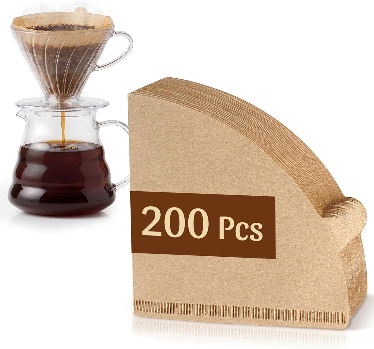 Niveaya #2 Cone Coffee Filters,200Pcs, Pour Over Coffee Filters for 2-4 Cup