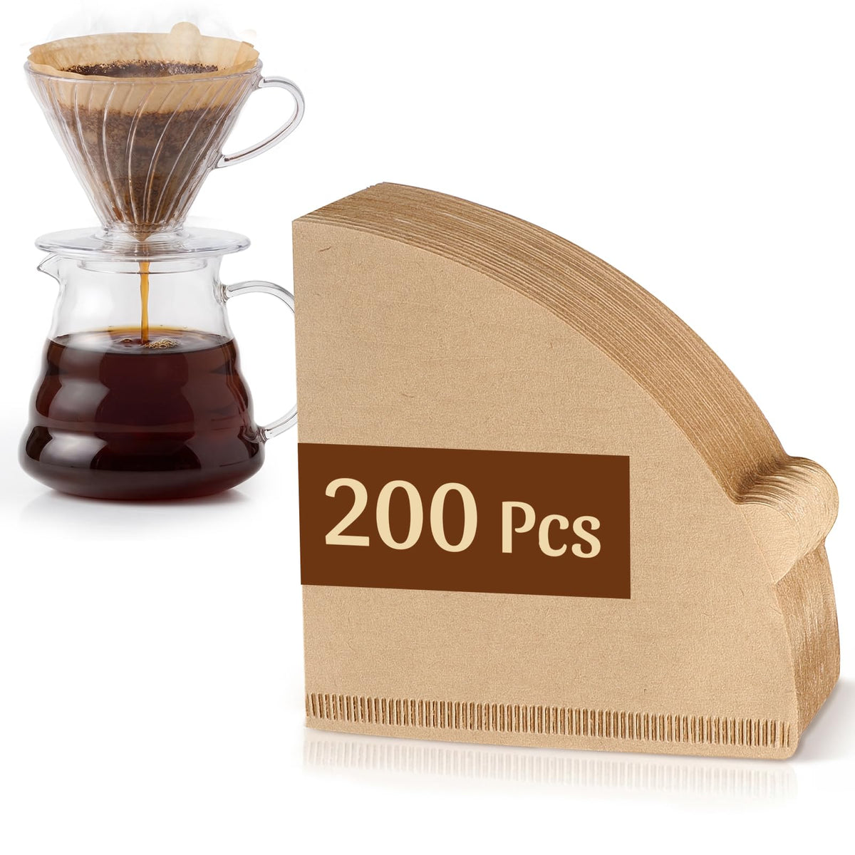 Niveaya #2 Cone Coffee Filters,200Pcs, Pour Over Coffee Filters for 2-4 Cup