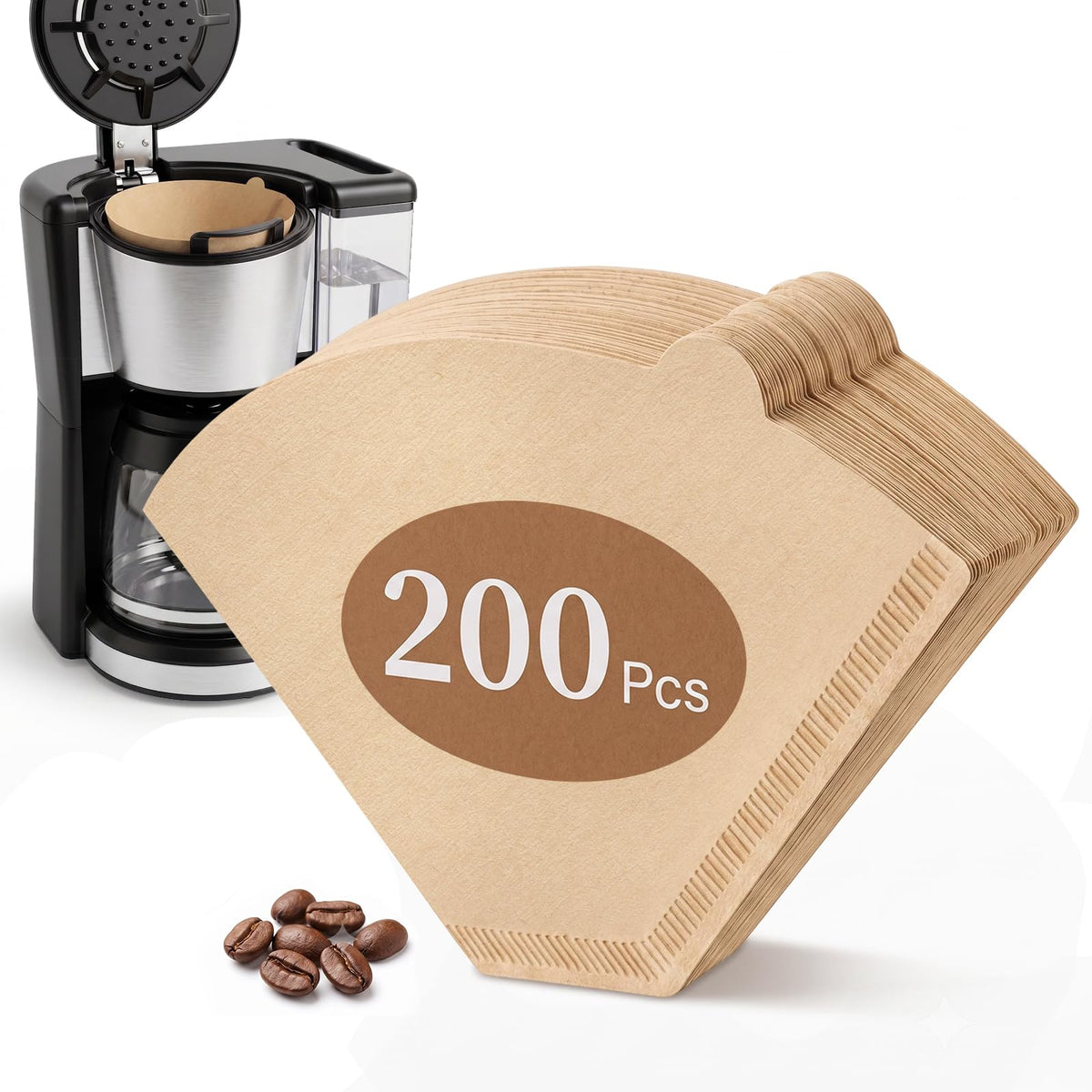 Niveaya #2 Cone Coffee Filters,200Pcs, Pour Over Coffee Filters for 2-4 Cup